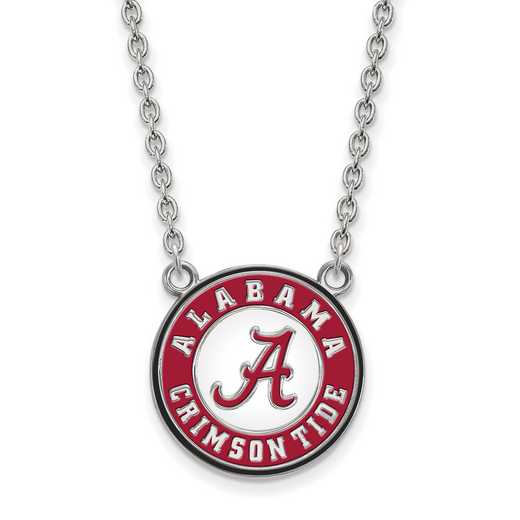 SS092UAL-18: LogoArt NCAA Enamel Pendant - Alabama - White