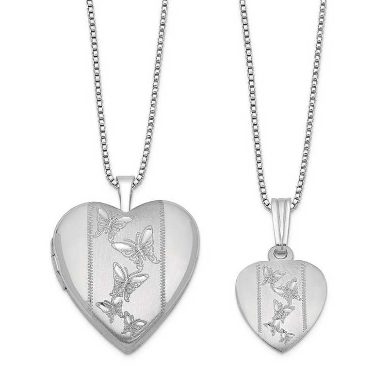 Jewel Tie Sterling Silver RH Plated Childs Polished Butterfly Pendant