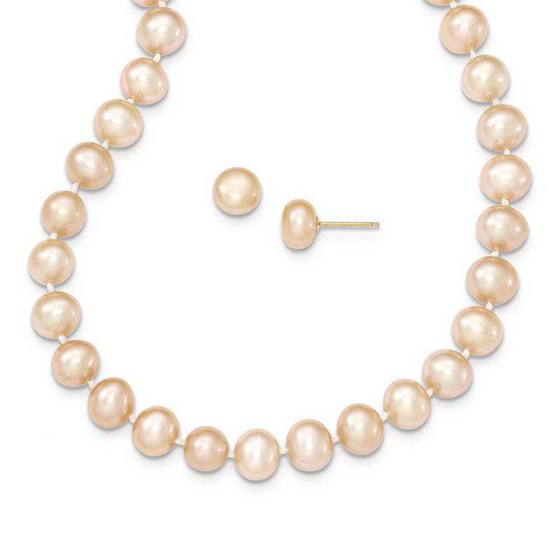 pink cultured pearl necklace