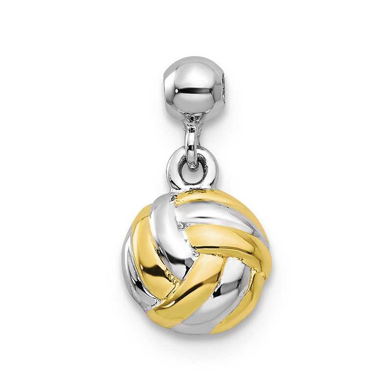 gold volleyball charm