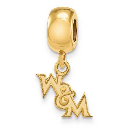 GP024WMA: SS College of William And Mary Bead Charm XS Dangle