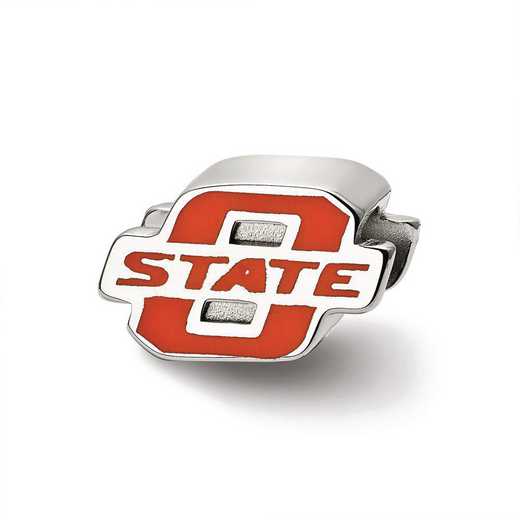 SS500OKS: SS LogoArt Oklahoma State Univ O-State Enam Logo Bead