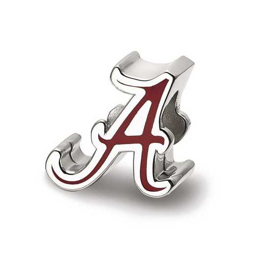 SS500UAL: SS LogoArt The U of Alabama Script Alabama A Enam Logo Bead