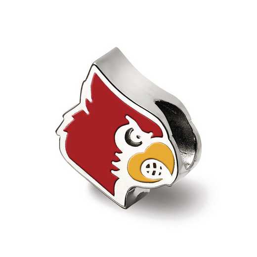 SS500UL: SS LogoArt Univ of Louisville Cardinal Enam Logo Bead