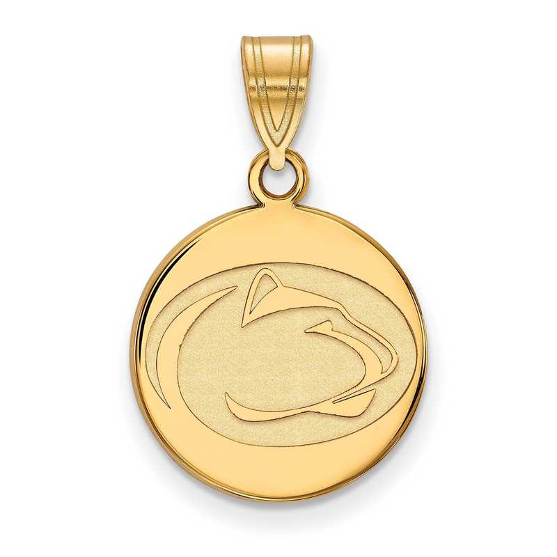 925 Sterling Silver Rhodium-plated Laser-cut Penn State University Small Pendant