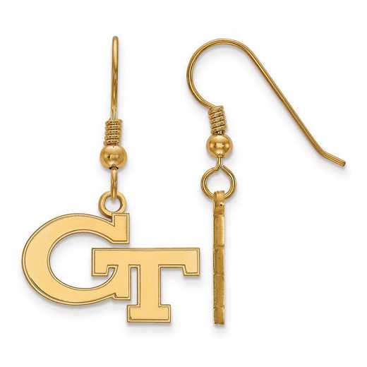 GP007GT: SS GP LogoArt Georgia Institute of Tech Small Dangle Earr