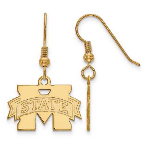 GP007MSS: SS GP LogoArt Mississippi State Univ Small Dangle Earrings