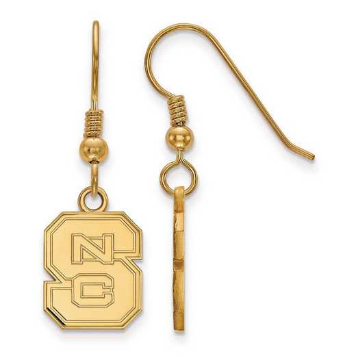 GP007NCS: SS GP LogoArt North Carolina State U Small Dangle Earrings