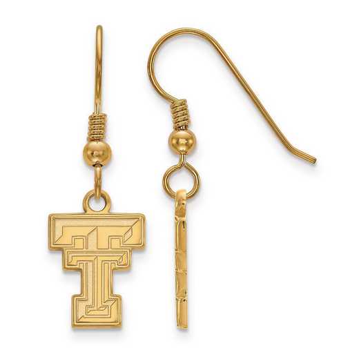 GP007TXT: SS GP LogoArt Texas Tech University Small Dangle Earrings