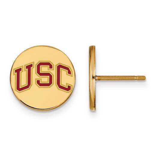 GP055USC: GP University of Southern California XS Enamel Disc Earring