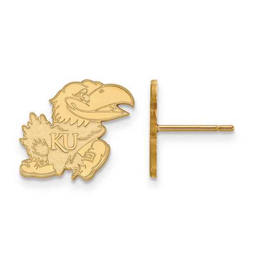 GP056UKS: SS GP LogoArt University of Kansas Small Post Earrings