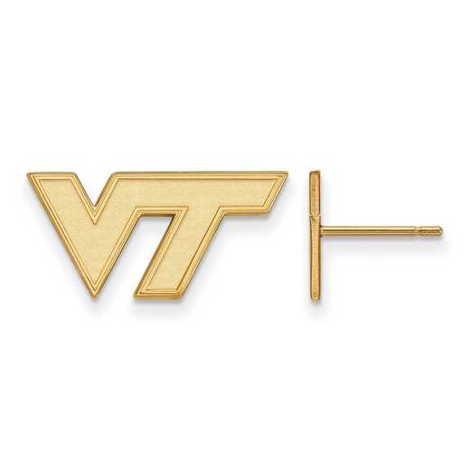 GP069VTE: 925 YGFP Virginia Tech XS Post Earrings