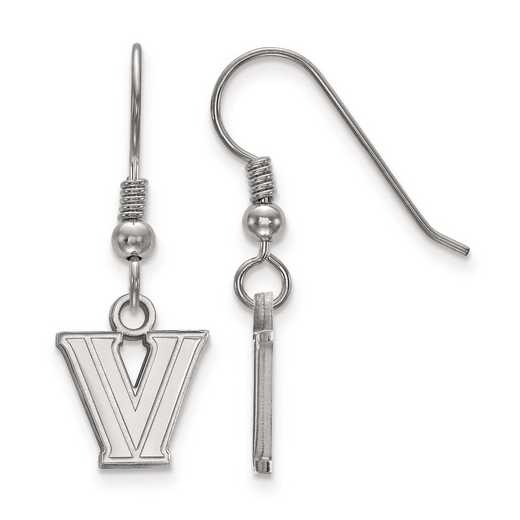 SS005VIL: SS Rh-pl LogoArt Villanova University XS Dangle Earrings