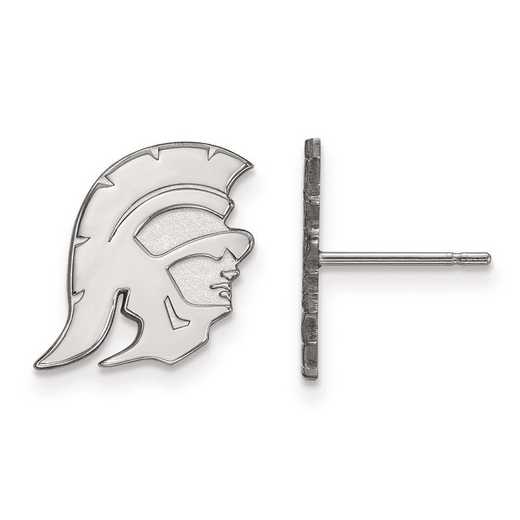 SS026USC: SS Rh-pl Univ of Southern California Small Post Earring