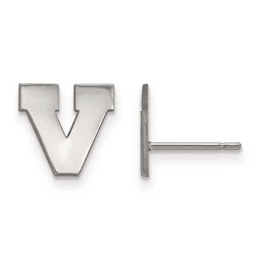 SS049UVA: SS Rh-pl LogoArt University of Virginia XS Post Earrings