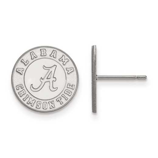 SS050UAL: SS Rh-pl LogoArt University of Alabama Small Post Earrings