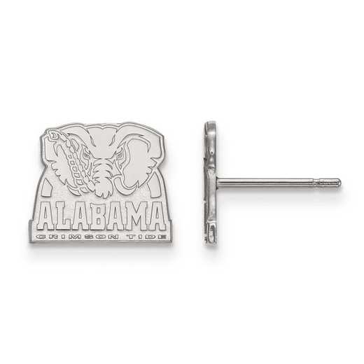 SS066UAL: SS Rh-pl LogoArt University of Alabama Xs Post Earrings