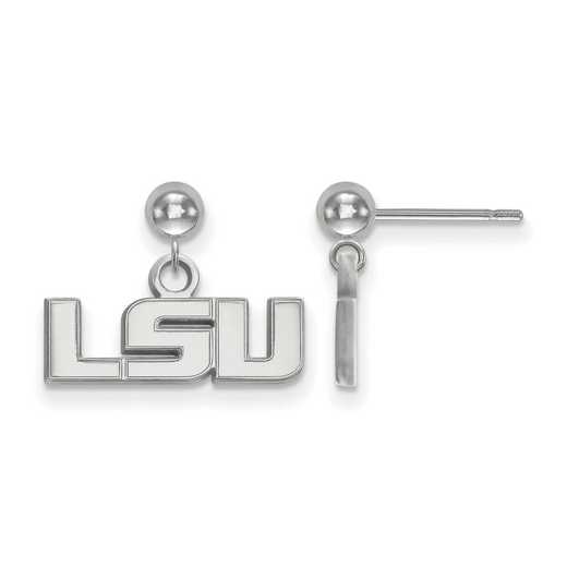 SS007LSU: SS LogoArt Louisiana State Univ Earrings Dangle Ball