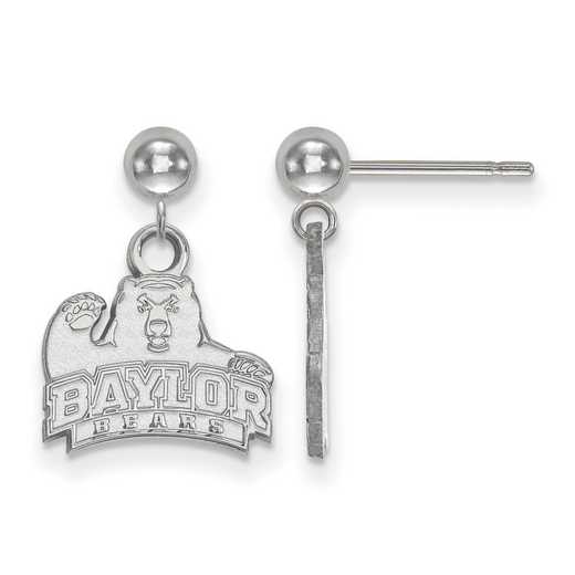 SS009BU: SS LogoArt Baylor Univ Earrings Dangle Ball
