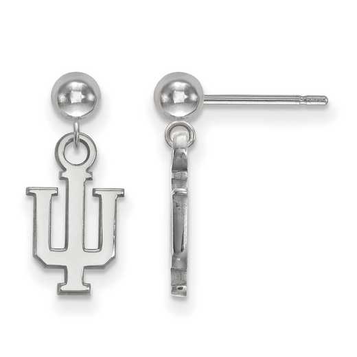 SS010IU: SS LogoArt Indiana Univ Earrings Dangle Ball