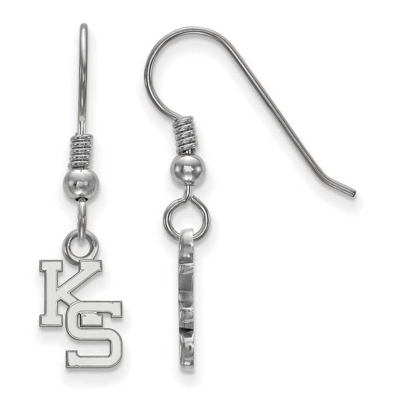 SS048KSU: SS LogoArt Kansas State Univ XS Dangle Earrings
