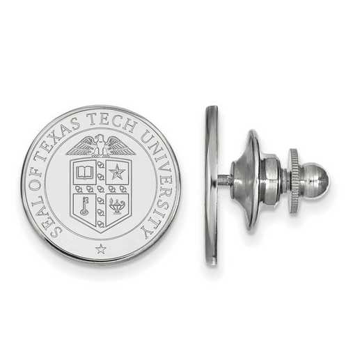 SS072TXT: SS LogoArt Texas Tech University Crest Lapel Pin