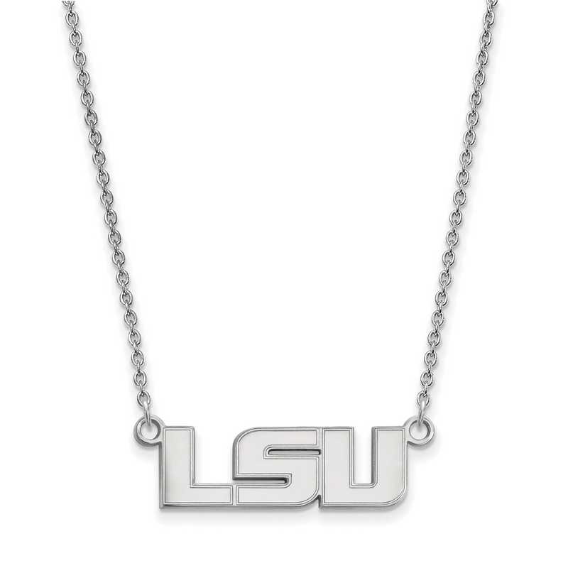 SS009LSU-18: LogoArt Louisiana State Small Neck - White