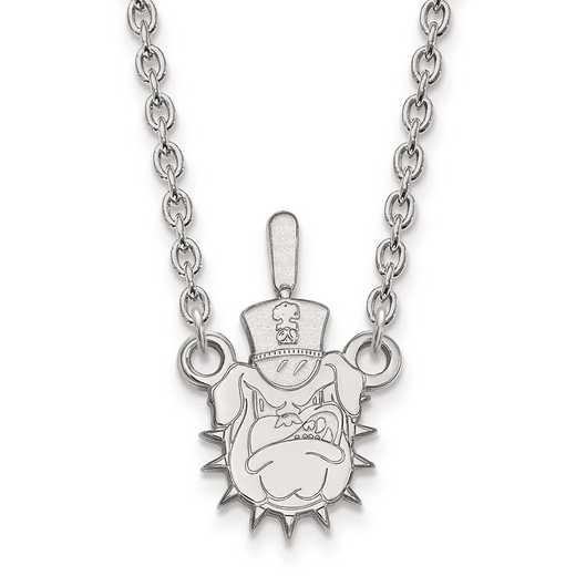 SS010TCI-18: SS Rh-pl LogoArt The Citadel Large Pendant w/Necklace