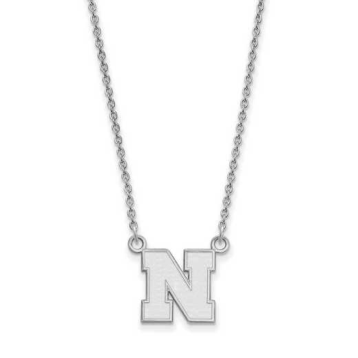 SS073UNE-18: SS LogoArt Nebraska Small Neck - White