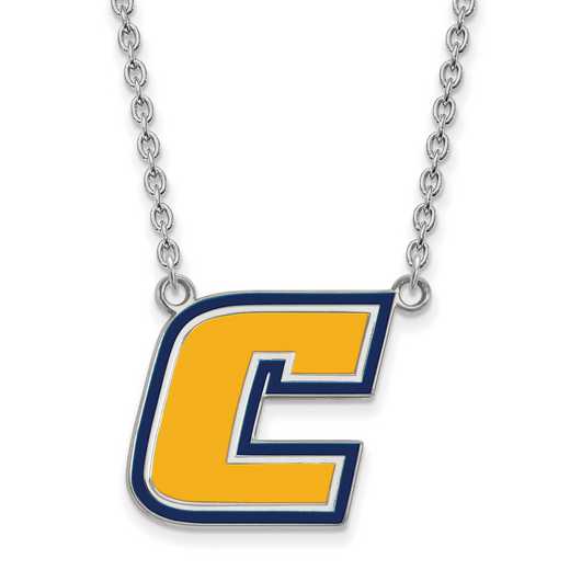 SS010UTC-18: SS LogoArt The U of Tenn Chattanooga Lg Enl Pend w/Necklace