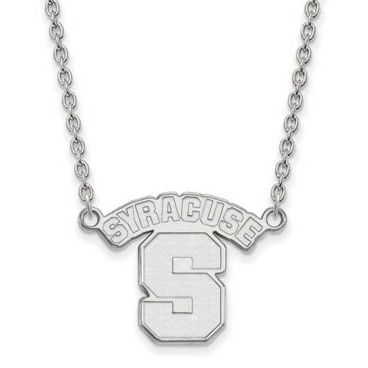 SS014SYU-18: SS LogoArt Syracuse Univ LG Pendant w/Necklace