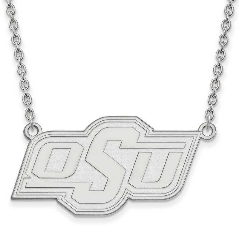 SS015OKS-18: SS LogoArt Oklahoma St Univ LG Pendant w/Necklace