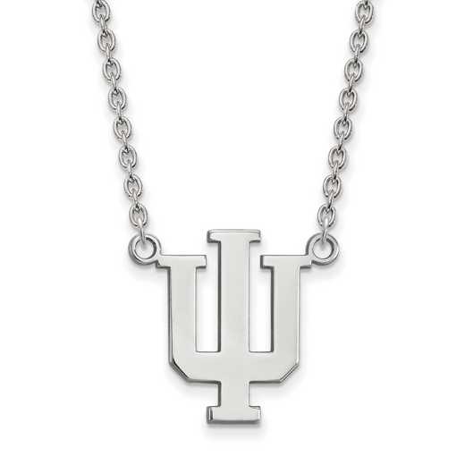 SS016IU-18: SS LogoArt Indiana Univ LG Pendant w/Necklace