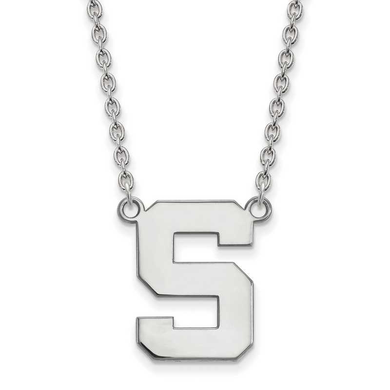 Collegiate Michigan State University Sterling Silver LogoArt Michigan State University L Pendant in Circle Collegiate Michigan State University Sterling Silver LogoArt Michigan State University L Pendant in Circle