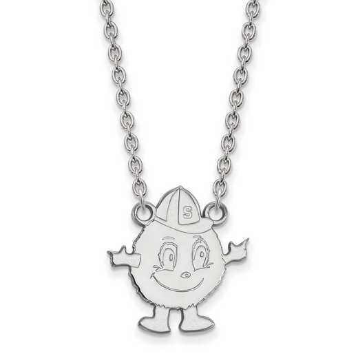 SS031SYU-18: SS LogoArt Syracuse Univ LG Pendant w/Necklace