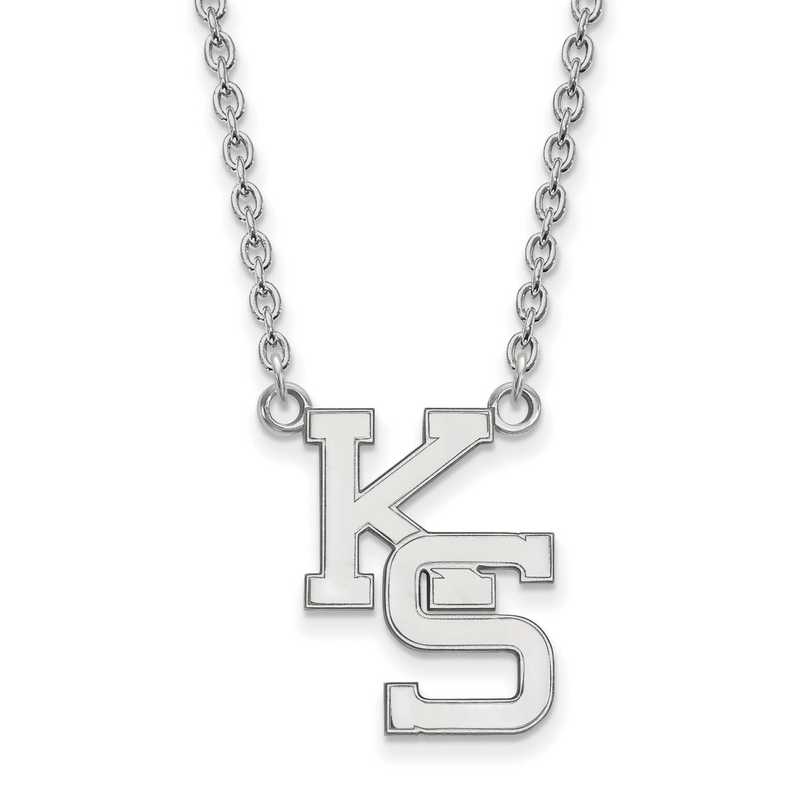 SS057KSU-18: SS LogoArt Kansas St Univ LG Pendant w/Necklace