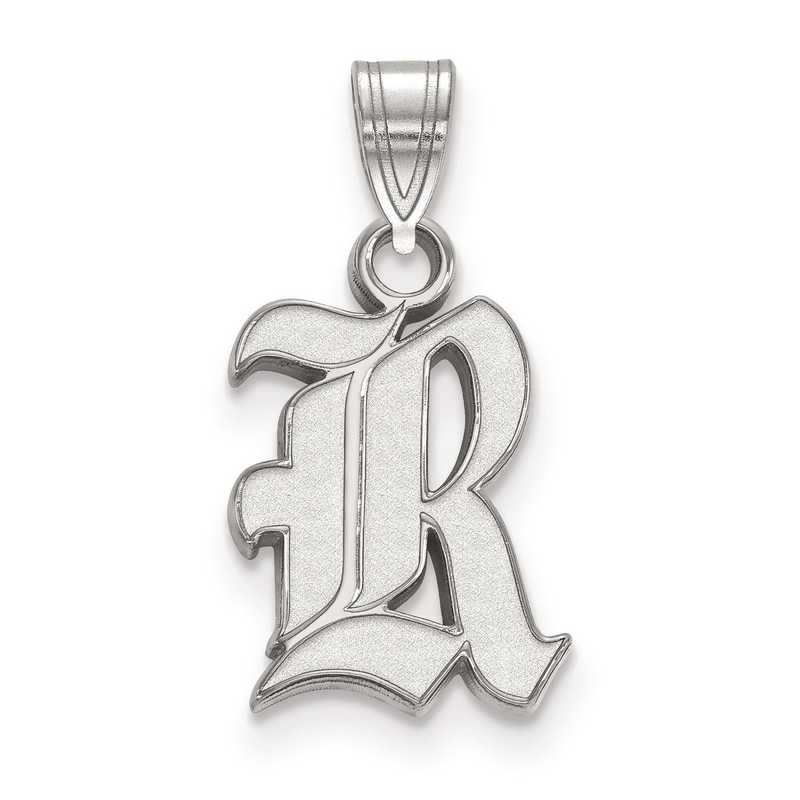 Sterling Silver Rh-plated LogoArt Rice University Cuff Links 