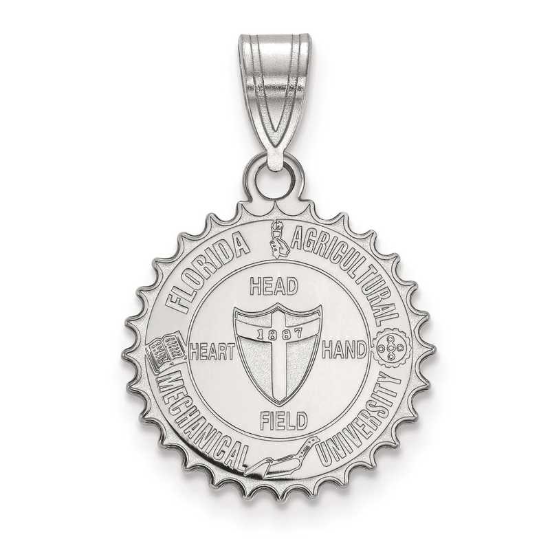 Sterling Silver Florida A&M University Medium Crest Pendant by LogoArt 
