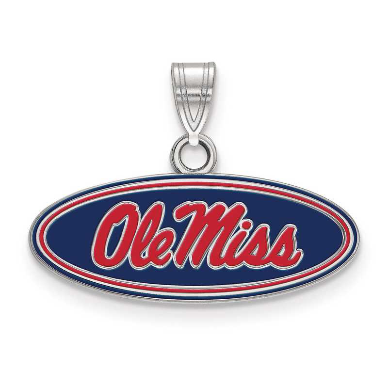SS031UMS: S S LogoArt University of Mississippi Small Enamel Pend