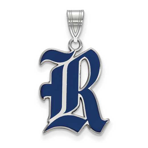 SS008WMR: SS LogoArt Rice Univ LG Enamel Pendant