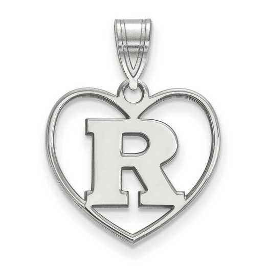 SS011RUT: SS LogoArt Rutgers Pendant in Heart