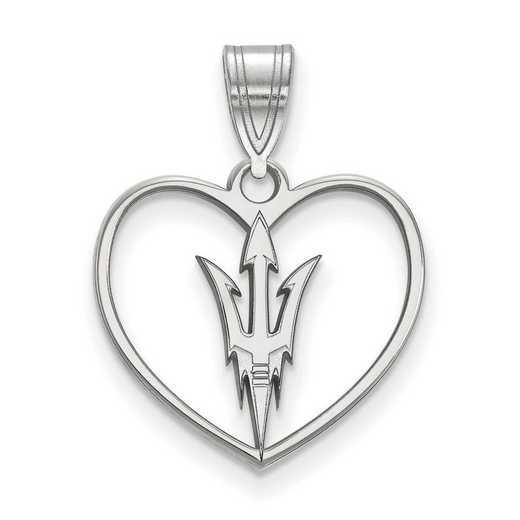 SS013AZS: SS LogoArt Arizona State Univ Pendant in Heart