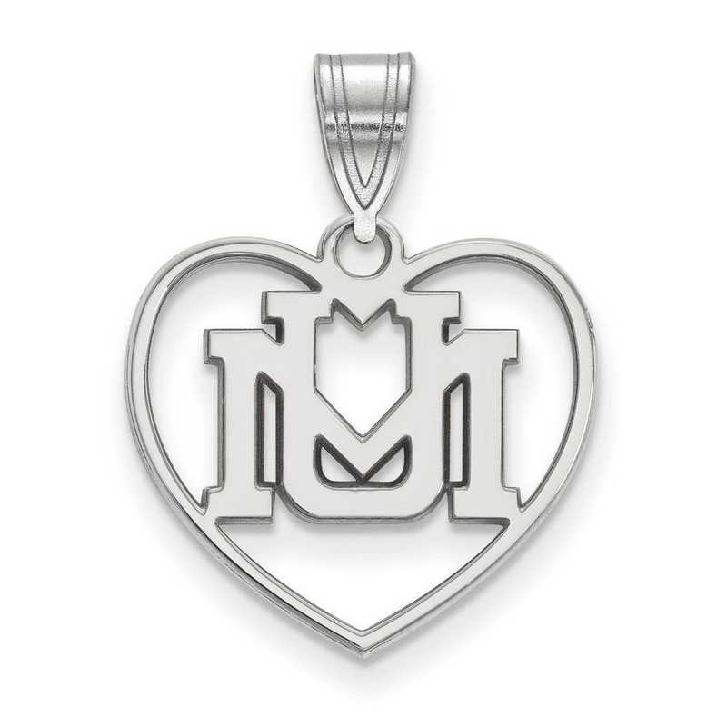 SS013UMT: SS LogoArt Univ of Montana Pendant in Heart