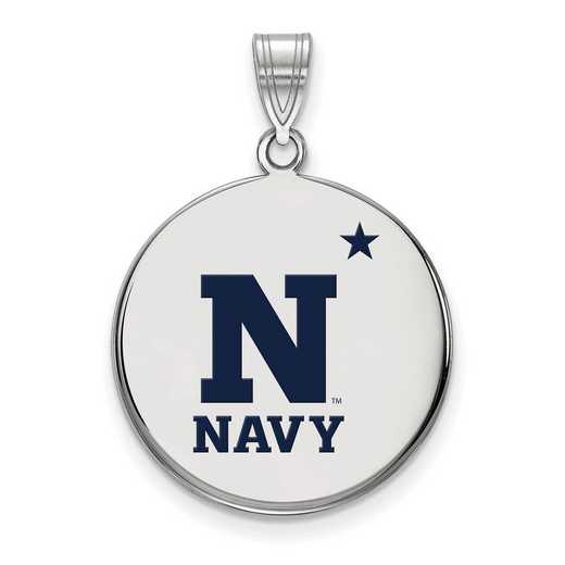 SS013USN: SS LogoArt Navy LG Enamel Disc Pendant