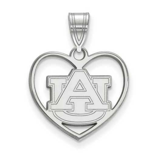 SS017AU: SS LogoArt Auburn Univ Pendant in Heart