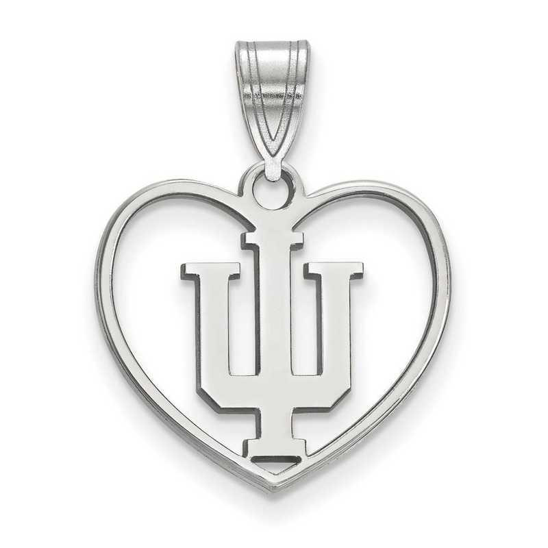 SS017IU: SS LogoArt Indiana Univ Pendant in Heart