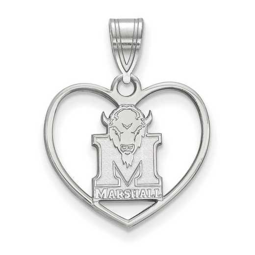 SS017MAU: SS LogoArt Marshall Univ Pendant in Heart