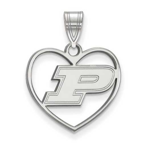 SS017PU: SS LogoArt Purdue Pendant in Heart