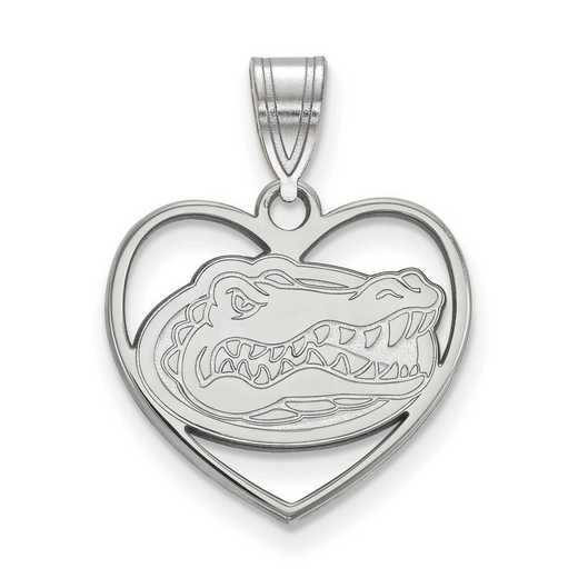 SS017UFL: SS LogoArt Univ of Florida Pendant in Heart