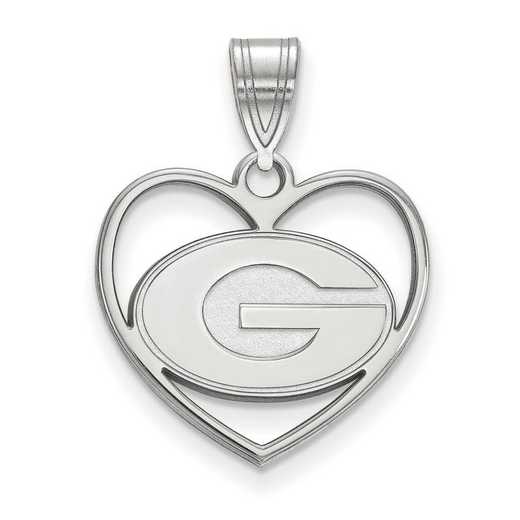 SS017UGA: SS LogoArt Univ of Georgia Pendant in Heart